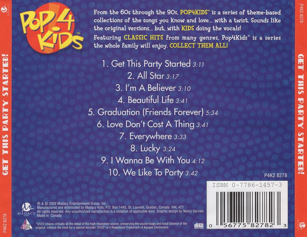 The Countdown Kids - Get This Party Started! (CD) (Mint (M)) - Image 2