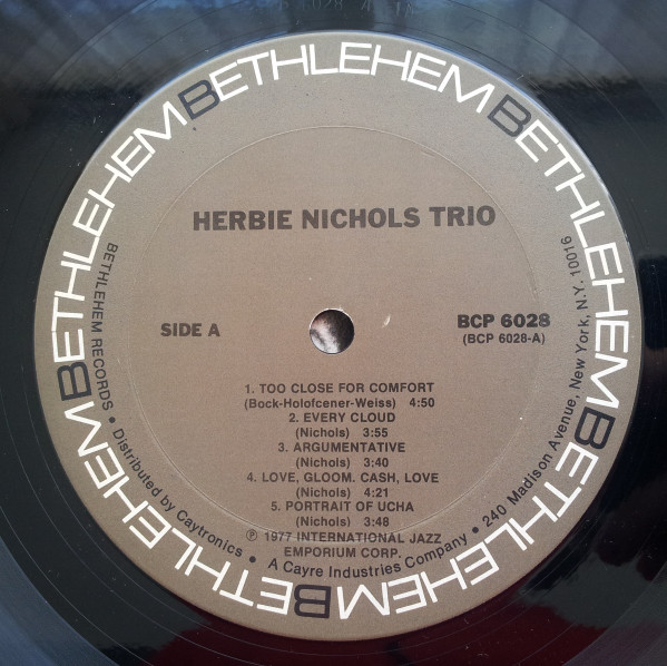Herbie Nichols - The Bethlehem Years (LP, Album, RE) (Near Mint (NM or M-)) - Image 3