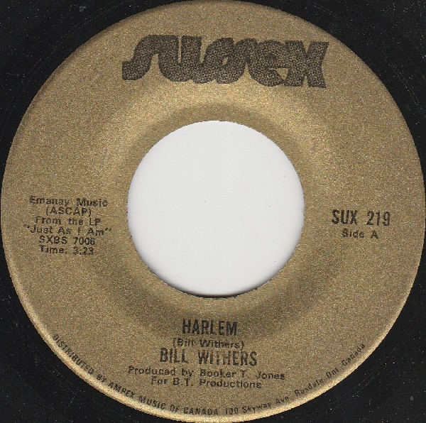 Bill Withers - Harlem / Ain't No Sunshine (7", Single) (Near Mint (NM or M-))