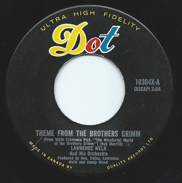 Lawrence Welk And His Orchestra - Theme From The Brothers Grimm / Baby Elephant Walk (7", Single) (Near Mint (NM or M-))