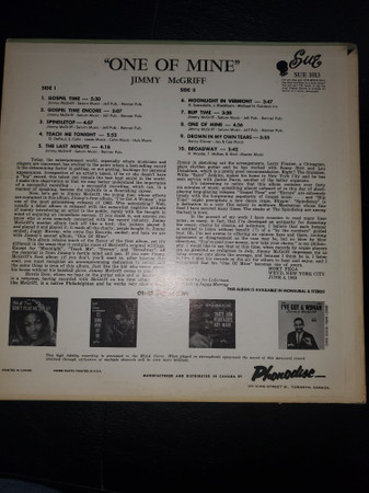 Jimmy McGriff - One Of Mine (LP, Album) (Very Good (VG)) - Image 2