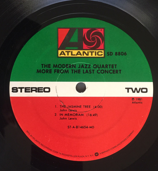 The Modern Jazz Quartet - More From The Last Concert (LP, Album, Mon) (Near Mint (NM or M-)) - Image 4