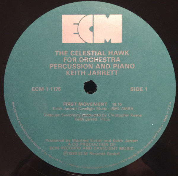 Keith Jarrett - The Celestial Hawk For Orchestra, Percussion And Piano (LP, Album) (Very Good Plus (VG+)) - Image 3