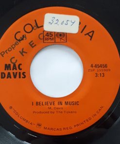 Mac Davis - I Believe In Music (7") (Very Good Plus (VG+))