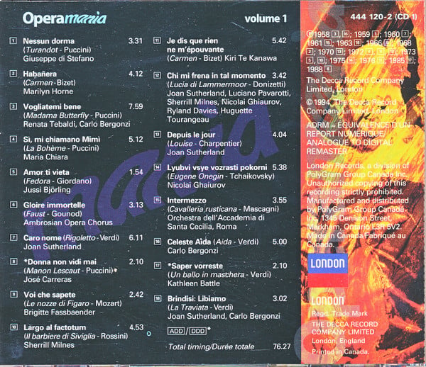 Various - Operamania (5xCD, Comp + Box, Sli) (Near Mint (NM or M-)) - Image 5