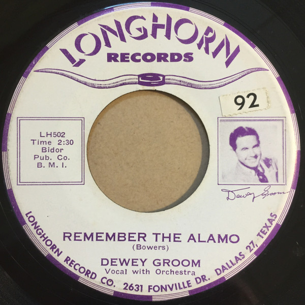 Dewey Groom - Remember The Alamo (7") (Near Mint (NM or M-))