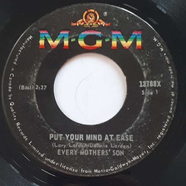 Every Mothers' Son - Put Your Mind At Ease (7") (Near Mint (NM or M-))