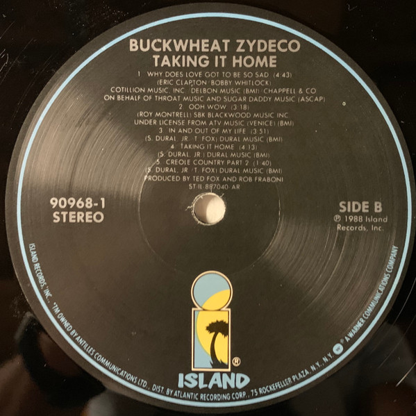 Buckwheat Zydeco - Taking It Home (LP, Album, ARC) (Very Good (VG)) - Image 4