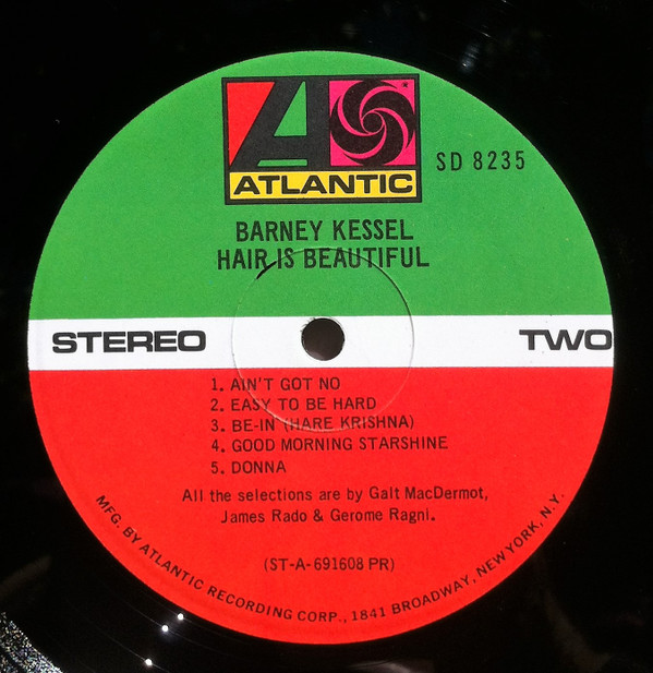 Barney Kessel - Hair Is Beautiful (LP, Album) (Very Good Plus (VG+)) - Image 4