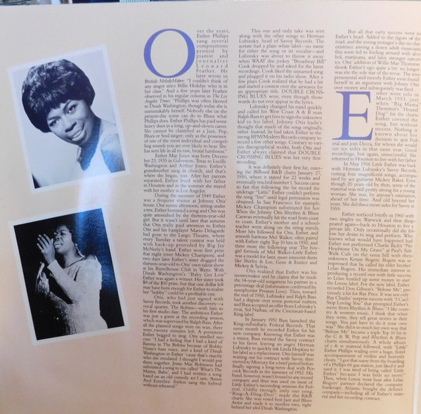 Esther Phillips - Set Me Free (2xLP, Comp) (Very Good Plus (VG+)) - Image 2