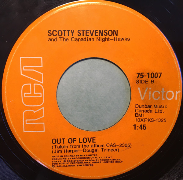 Scotty Stevenson And The Canadian Nighthawks - I Can't Go Back To Winnipeg (7", Single) (Very Good Plus (VG+)) - Image 2
