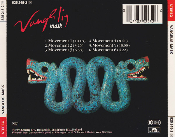 Vangelis - Mask (CD, Album) (Near Mint (NM or M-)) - Image 2
