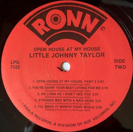 Little Johnny Taylor - Open House At My House (LP, RE) (Near Mint (NM or M-)) - Image 4