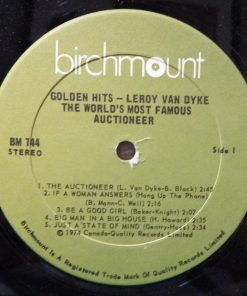 Leroy Van Dyke - Golden Hits: The World's Most Famous Auctioneer (LP) (Mint (M)) - Image 3