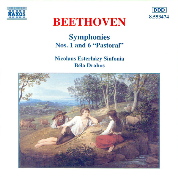Beethoven* / Nicolaus Esterházy Sinfonia / Béla Drahos* - Symphonies Nos. 1 And 6 "Pastoral" (CD, Album) (Near Mint (NM or M-))
