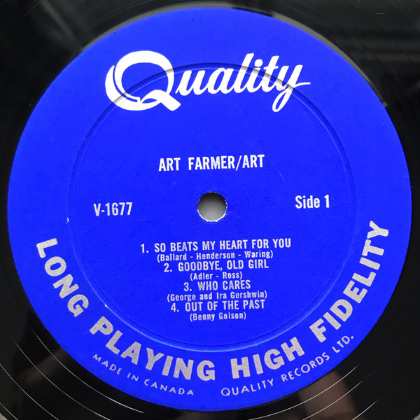 Art Farmer - Art (LP, Album, Mono) (Very Good Plus (VG+)) - Image 3