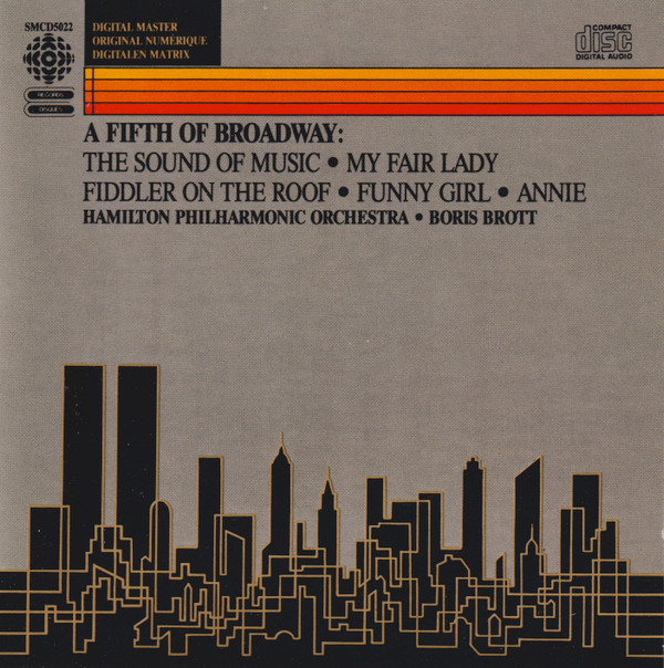 Hamilton Philharmonic Orchestra · Boris Brott - A Fifth Of Broadway: The Sound Of Music · My Fair Lady · Fiddler On The Roof · Funny Girl · Annie (CD, Album) (Near Mint (NM or M-))