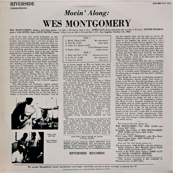 Wes Montgomery - Movin' Along (LP, Album, RE) (Near Mint (NM or M-)) - Image 2