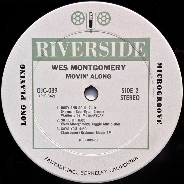 Wes Montgomery - Movin' Along (LP, Album, RE) (Near Mint (NM or M-)) - Image 4