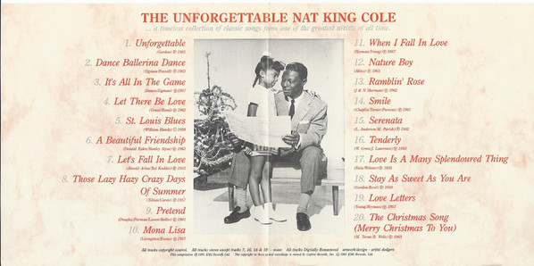 Nat King Cole - The Unforgettable Nat King Cole (CD, Comp, Mono, RE, RM) (Mint (M)) - Image 4