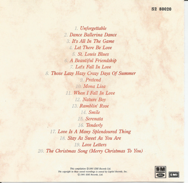 Nat King Cole - The Unforgettable Nat King Cole (CD, Comp, Mono, RE, RM) (Mint (M)) - Image 5