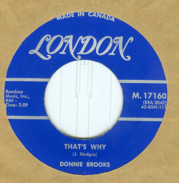 Donnie Brooks - Memphis / That's Why (7") (Near Mint (NM or M-)) - Image 2