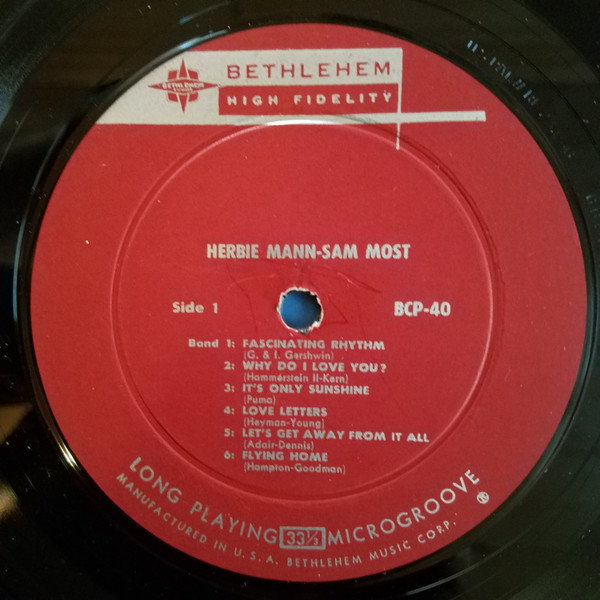 The Herbie Mann-Sam Most Quintet - The Herbie Mann-Sam Most Quintet (LP, Album) (Very Good Plus (VG+)) - Image 3