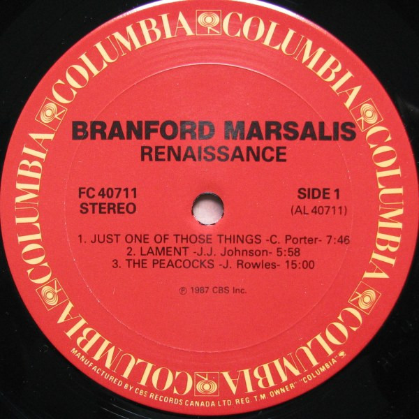Branford Marsalis - Renaissance (LP, Album) (Very Good Plus (VG+)) - Image 3