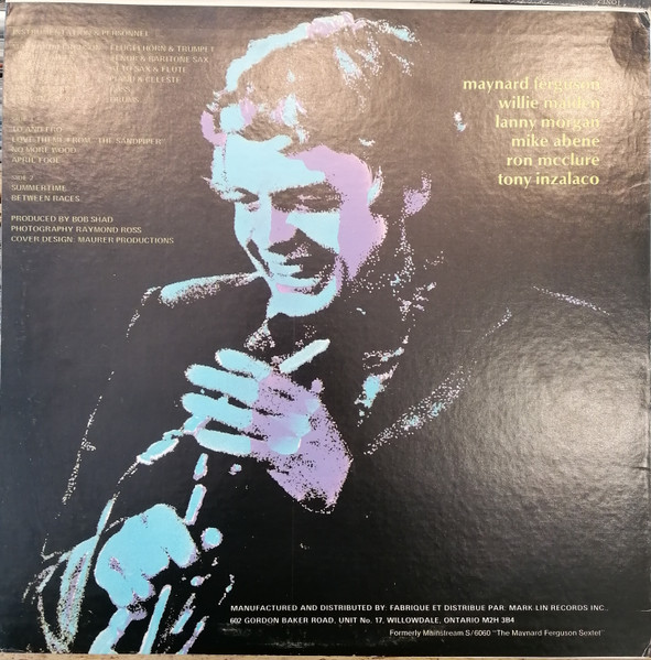 Maynard Ferguson Sextet - Six By Six (LP, RE) (Near Mint (NM or M-)) - Image 2