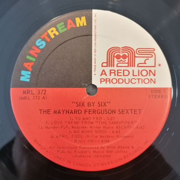 Maynard Ferguson Sextet - Six By Six (LP, RE) (Near Mint (NM or M-)) - Image 3