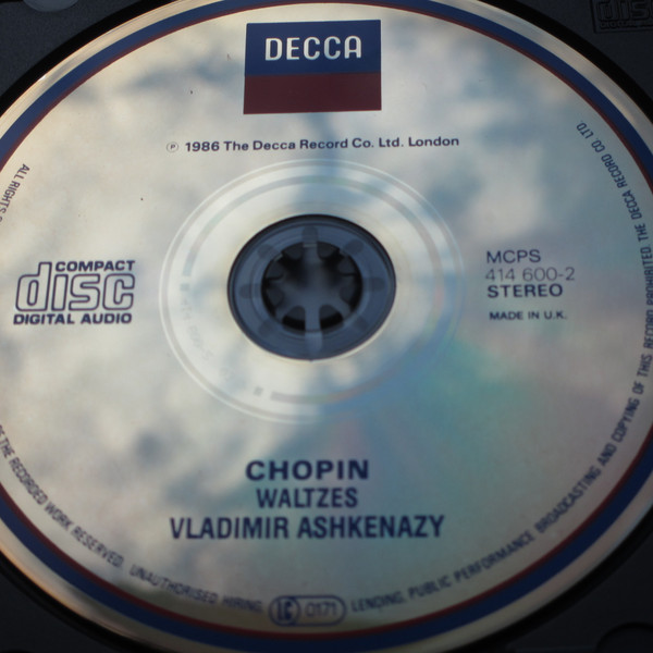Frédéric Chopin, Vladimir Ashkenazy - Waltzes (CD, Comp, PDO) (Near Mint (NM or M-)) - Image 3