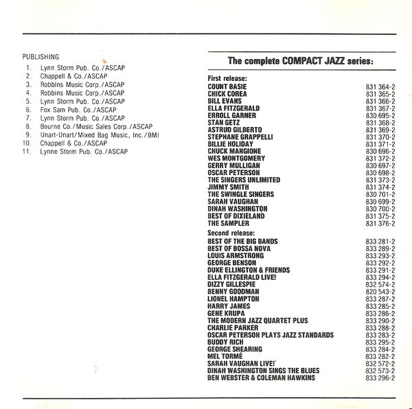 Coleman Hawkins / Ben Webster - Coleman Hawkins / Ben Webster (CD, Comp) (Near Mint (NM or M-)) - Image 4