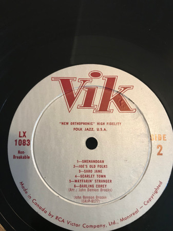 John Benson Brooks - Folk Jazz U.S.A. (LP, Album, Mono) (Good Plus (G+)) - Image 4