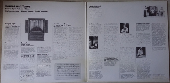 Jürg Neuenschwander, Johannes Utzinger, Christian Schwander - Dances And Tunes (LP, Transcription, Gat) (Near Mint (NM or M-)) - Image 3