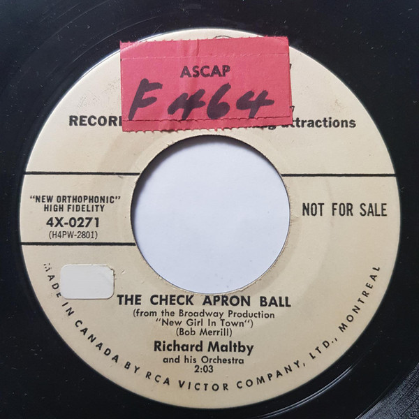 Richard Maltby And His Orchestra - Rockin' Fiddle / The Check Apron Ball (7", Promo) (Very Good (VG)) - Image 2