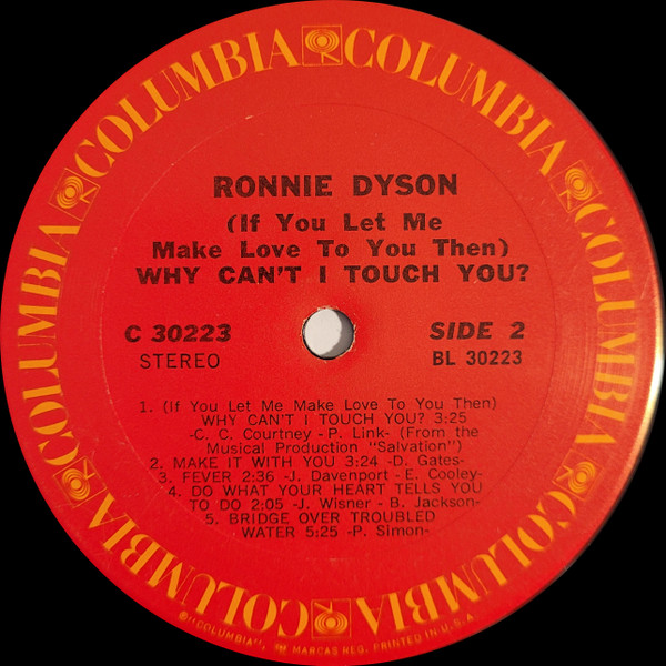 Ronnie Dyson - (If You Let Me Make Love To You Then) Why Can't I Touch You? (LP, Album) (Very Good Plus (VG+)) - Image 4