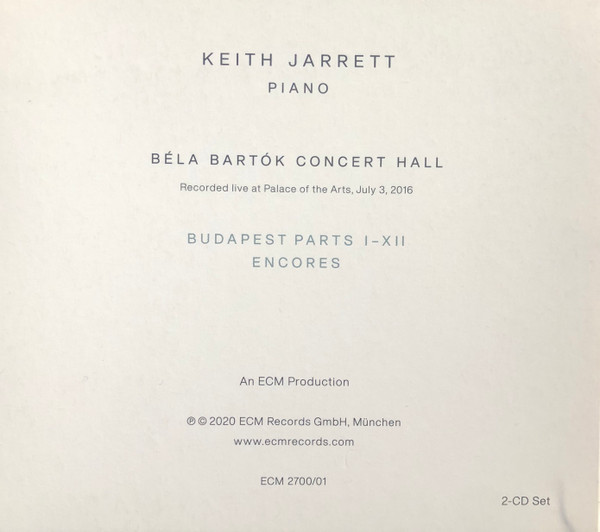 Keith Jarrett - Budapest Concert (2xCD, Album) (Near Mint (NM or M-)) - Image 2