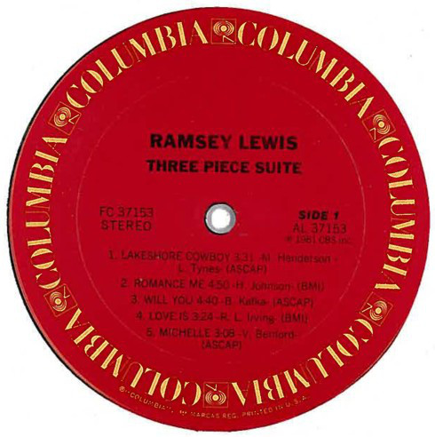 Ramsey Lewis - Three Piece Suite (LP, Album, Ter) (Very Good Plus (VG+)) - Image 3