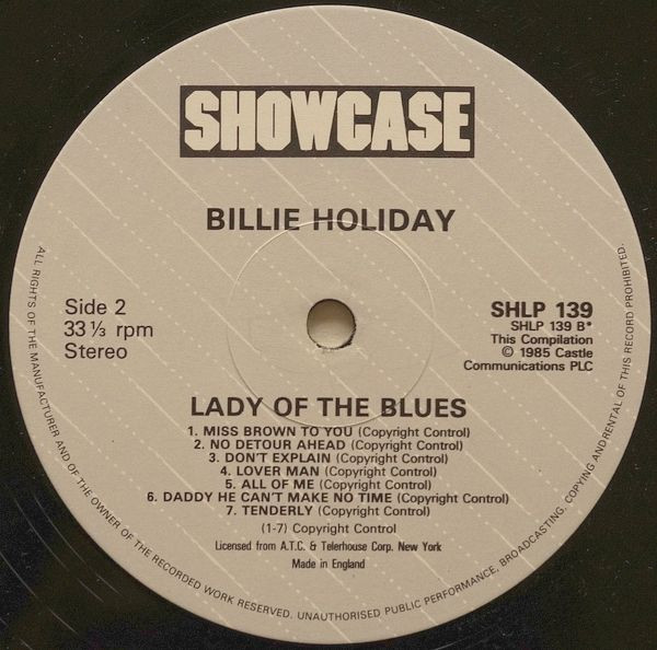 Billie Holiday - Lady Of The Blues (LP, Comp) (Very Good Plus (VG+)) - Image 4