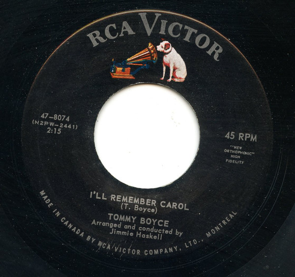 Tommy Boyce - I'll Remember Carol (7", Single) (Near Mint (NM or M-))