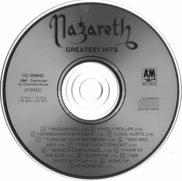 Nazareth (2) - Greatest Hits (CD, Comp, Club) (Near Mint (NM or M-)) - Image 3