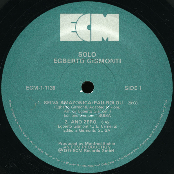 Egberto Gismonti - Solo (LP, Album) (Near Mint (NM or M-)) - Image 3