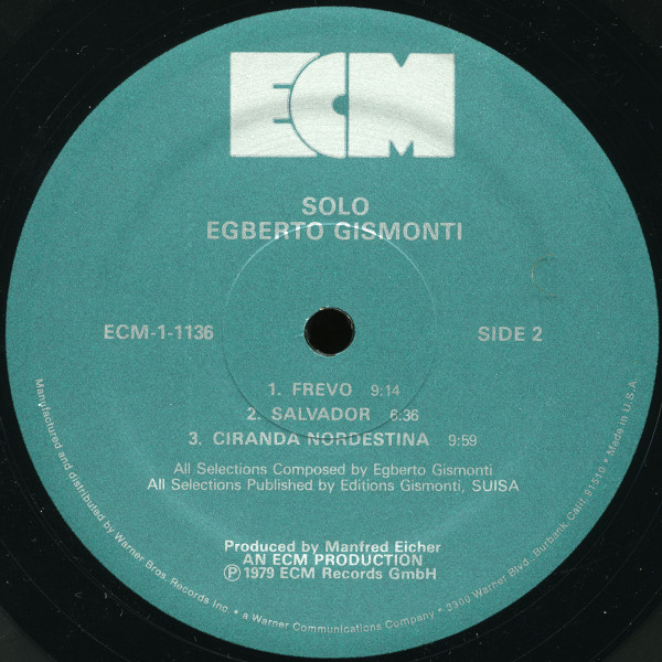 Egberto Gismonti - Solo (LP, Album) (Near Mint (NM or M-)) - Image 4