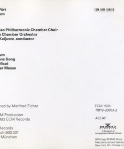 Alternative view of Arvo Pärt, Estonian Philharmonic Chamber Choir, Tallinn Chamber Orchestra, Tõnu Kaljuste - Te Deum (CD, Album) (Near Mint (NM or M-))