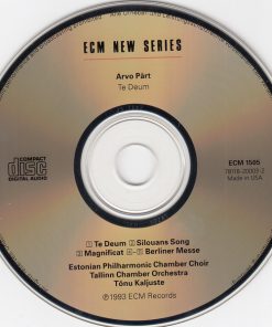 Arvo Pärt, Estonian Philharmonic Chamber Choir, Tallinn Chamber Orchestra, Tõnu Kaljuste - Te Deum (CD, Album) (Near Mint (NM or M-)) - Image 3