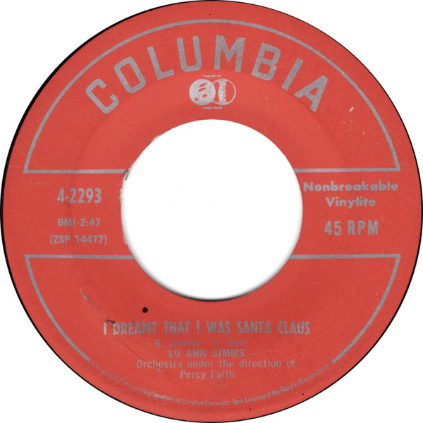 Lu Ann Simms - I Dreamt That I Was Santa Claus (7") (Near Mint (NM or M-))