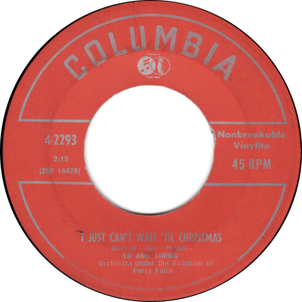 Lu Ann Simms - I Dreamt That I Was Santa Claus (7") (Near Mint (NM or M-)) - Image 2