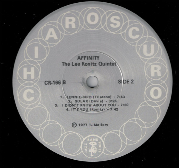 Lee Konitz Quintet - Affinity (LP, Album) (Near Mint (NM or M-)) - Image 4