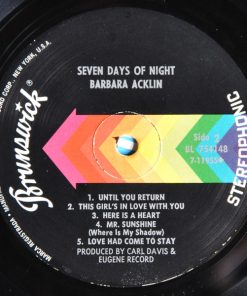 Barbara Acklin - Seven Days Of Night (LP, Album, Pin) (Very Good (VG)) - Image 4