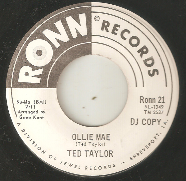 Ted Taylor - I Need Your Love So Bad / Ollie Mae (7", Single, Promo) (Very Good Plus (VG+)) - Image 2